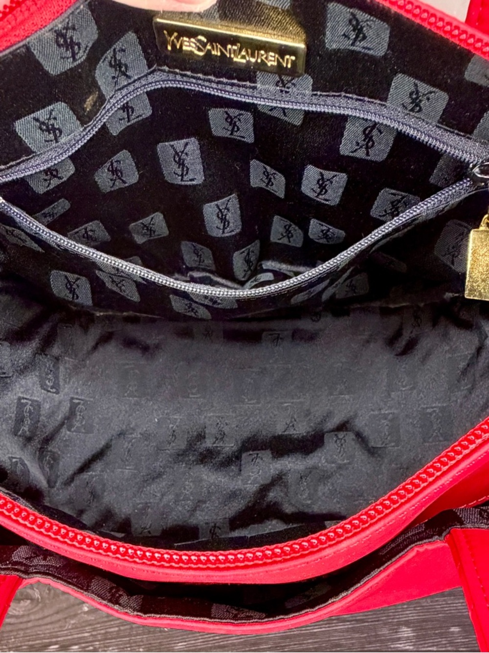 Yves Saint Laurent Red Nylon Travel Tote | YSL Lightweight Weekender Bag - Picture 9 of 9